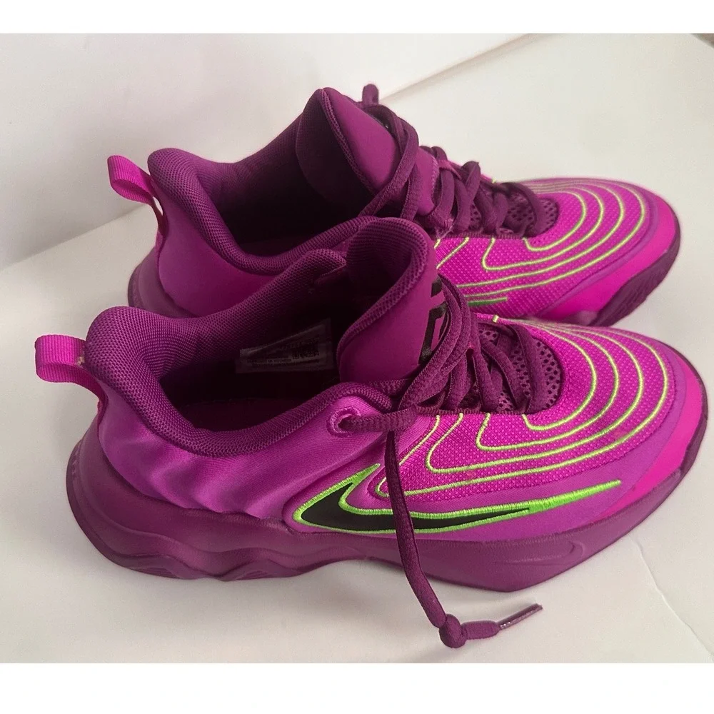 Nike Giannis Immortality 4 Kids Basketball Shoes Pink Green FZ6734-501 Size 2Y - Picture 2 of 6